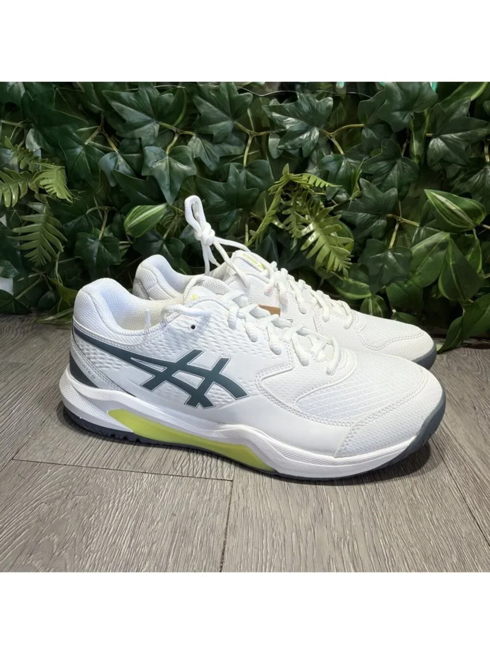 Asics Gel-Dedicate 8 Wide White Ironclad 1041A410-108 Men's Size 9